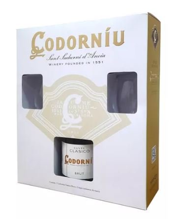 Kit Codorniu Brut Com 2 Taças